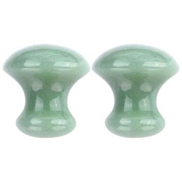 Imagem de Ferramentas faciais Uonlytech Ice Roller Green Jade Quartz 2 unidades