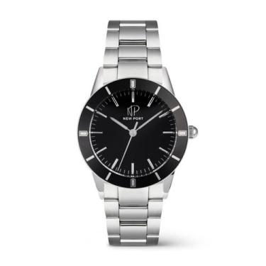Imagem de Relógio Masculino Preto Elegante Casual Analógico 40mm New Port