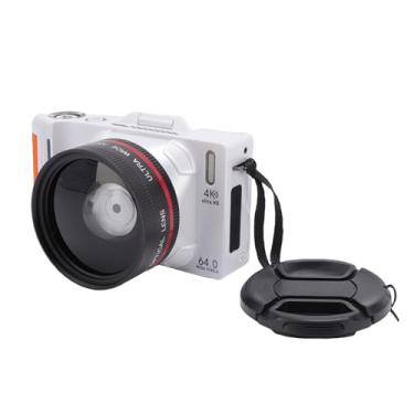 Imagem de Dpofirs Câmera Digital 4K para Fotografia, 64MP HD Video Camering Auto Focus Com Zoom de 18x, Câmera Retro Anti Shake Portátil Com Tela de 3 Polegadas para Viagem (Branco)