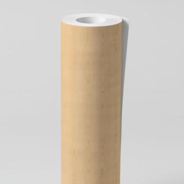 Imagem de Papel de Parede Autoadesivo, Madeira Rústica Clara, 5 Metros x 45cm, para Sala, Quarto e Móveis