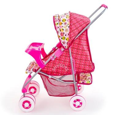 Imagem de Carrinho de bonecas milano reborn alive com bandeja oliveira, Pink