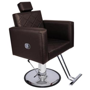 Imagem de Cadeira Evidence Reclinável com base Hidráulica Estofado Marrom - Move