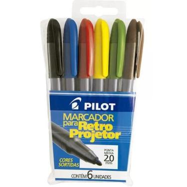 Imagem de Estojo 6 Marcador para Retroprojetor Ponta Média 2.0 Pilot