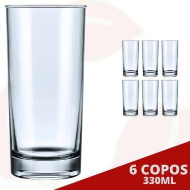 Imagem de 6 Copo Brooklyn Transparente 330ML Bartender Long Drink Suco - NADIR F