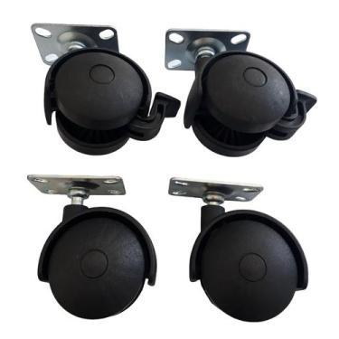 Imagem de Rodizio Para Móveis Com Freio E Sem Placa 30X45 Mm Kit S40 - Movifacil