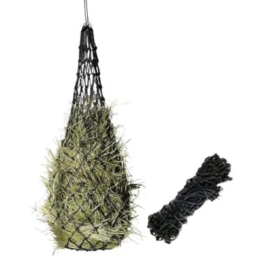 Imagem de ZJRDYYK Alimentador de feno, redes de feno com orifício de 5 cm x 5 cm, sacos de alimentação portáteis para cavalos (1)