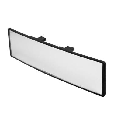 Imagem de Espelho retrovisor curvo, espelho panorâmico universal de 28,8 cm, amplo angular convexo, com vidro HD para reduzir pontos cegos, melhorar a segurança e fornecer visão clara para carros, SUVs e