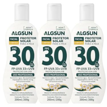 Imagem de PROTETOR SOLAR ALG SUN FPS 30 200ML | Kit com 3 Unidades