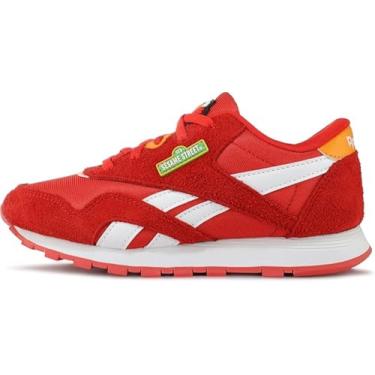 Imagem de Reebok Tênis infantil unissex clássico de nylon (criança pequena), Vermelho/branco/laranja, 13 Little Kid