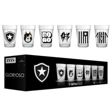 Imagem de Jogo De Copo Americano Botafogo Licenciado Kit 6 Peça - AllMix