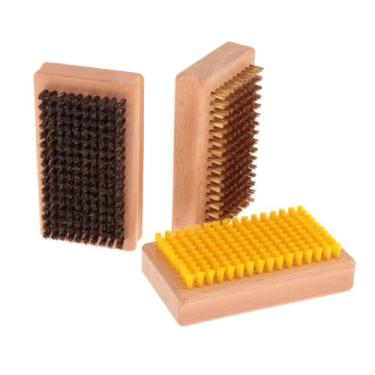 Imagem de YIJU 3 peças de escova de cera para snowboard, nylon/latão/crina de cavalo, ferramenta de depilação para snowboard, escovas de depilação para esqui