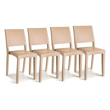 Imagem de Kit 4 Cadeiras Sala Jantar Hydra UZ4002 4 Un Freijó/Suede Capuccino - Kappesberg