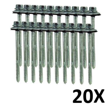 Imagem de Kit 20 Parafuso Para Telha Com Arruelas 5/16``X110 Mm