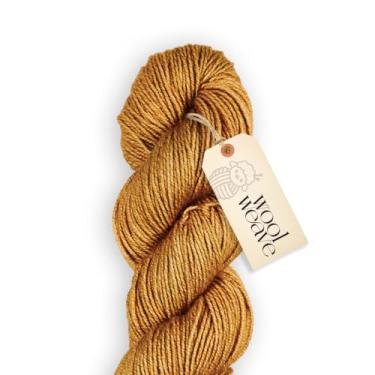Imagem de Woolweave Fio de seda merino – Mistura luxuosa tingida à mão de 75% lã de merino e 25% seda – Peso DK, novelo de 100 g, 200 jardas – fio macio, brilhante e elegante para tricô e crochê