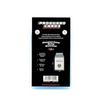 Imagem de Mangas de laje de moeda graduadas com aba afunilada resselável com espessura de 2 mm 100 mangas por pacote (pacote com 2)