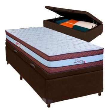 Imagem de Cama Box Bau Blindado Solteiro + Colchão Molas Ensacadas - Paropas