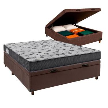 Imagem de Conjunto Cama Box Bau Casal + Colchão Iso100 Ortobom