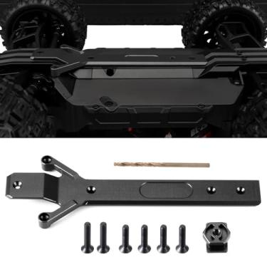 Imagem de BRKRC Placa de chassi RC de liga de alumínio 7075 para atualizações Tra-xxas 1/16 Mini Maxx 2S 4WD Mini XRT VXL-3S Monster Truck (preto)