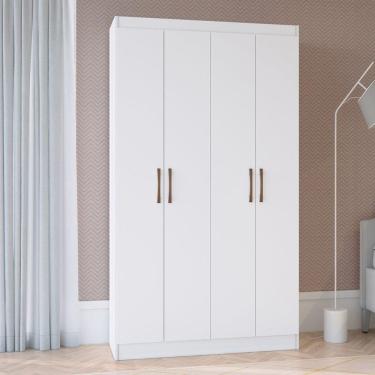 Imagem de Armário Multiuso 4 Portas Dueto Espresso Móveis Branco