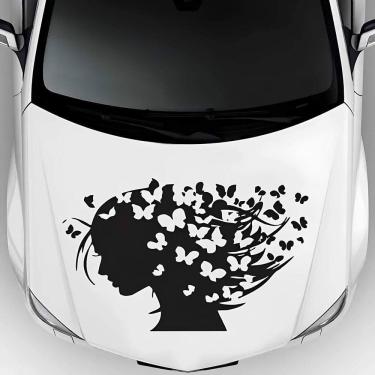 Imagem de Adesivo Para Carro Menina E Borboleta