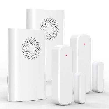 Imagem de Carrilhão de porta sem fio AMHEY com alarme de sensor de porta aberta