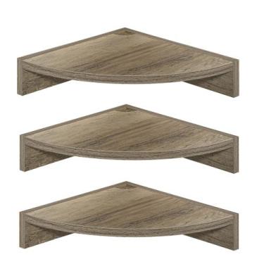 Imagem de Prateleira de canto, suporte de parede, Fun Memories, cinza, pacote co