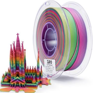 Imagem de Impressora 3D Filament ZIRO PLA Rainbow Blaze Matte 1kg
