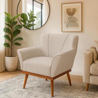 Imagem de Poltrona Cadeira Yasmin Decorativa Veludo Confortável Casa Imperial - 