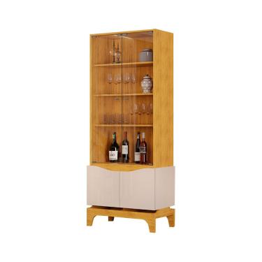 Imagem de Cristaleira DJ Móveis MDP/MDF  Nice - Cedro/Offwhite