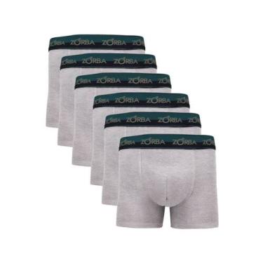 Imagem de Kit 6 Cuecas Zorba Boxer Max Algodão 702 Mescla - G, Mescla, G