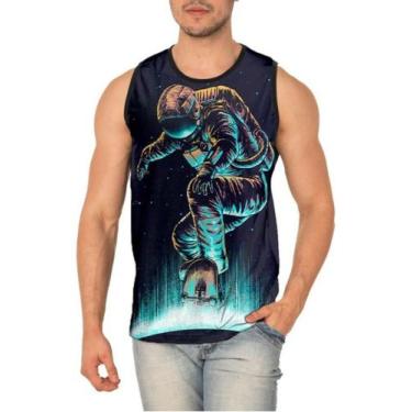 Imagem de Regata Masculina Astronauta Blusa Skatista 92 - smoke, Preto, XG