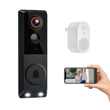 Imagem de Câmera de campainha de vídeo Wi-Fi sem fio BoomChill 1080p com carrilh