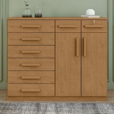 Imagem de Comoda 8 Gavetas 2 Portas Toronto Lopas