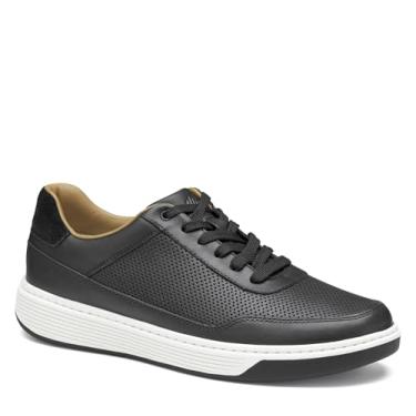 Imagem de Johnston & Murphy Tênis masculino Dawson Perfed U-Throat, sapatos casuais masculinos, sola de borracha para homens, Preto, 43