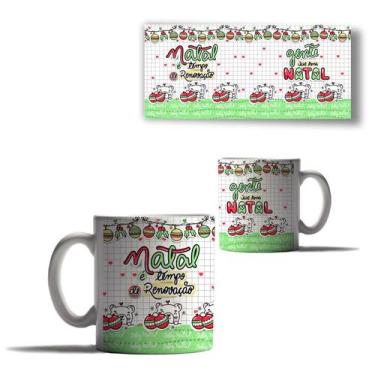 Imagem de Caneca Porcelana Feliz Natal Gente que Ama Natal Bichinhos - Enjoy Sho
