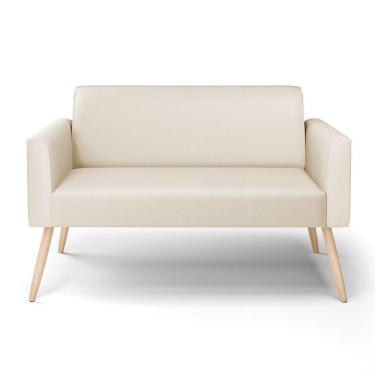 Imagem de Sofá Namoradeira Pés Palito Natural Marisa Corino Bege D03 - D'rossi