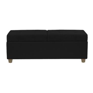 Imagem de Recamier Bau Paris 1,40M Suede Preto - Clique Decor