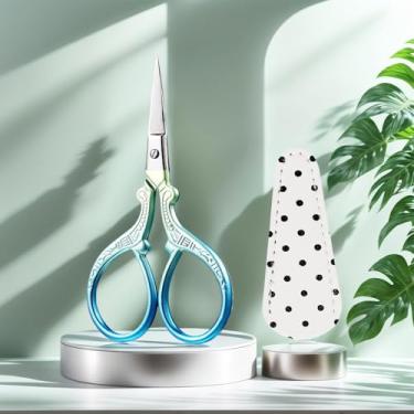 Imagem de Tesoura de bordado de crochê de 9 cm – Ferramentas de corte de fio de aço inoxidável para artesanato, ponto cruz e suprimentos de costura