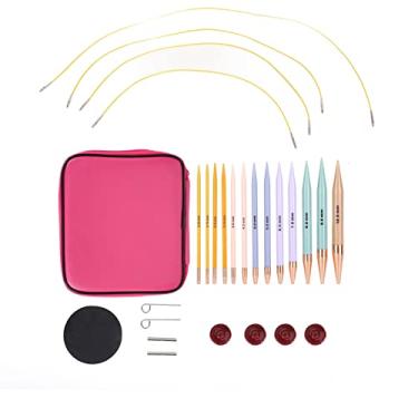 Imagem de Yinhing 13 Pares Conjunto de Gancho de crochê, Kit de tricô Universal Com Bolsa PU, Ferramentas Duráveis de Agulha de crochê para Mulheres, Entusiastas de tricô, Acessórios de