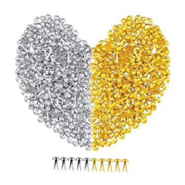 Imagem de oshhni 300 peças de prendedores de papel, tachinhas grandes e criativas, para artesanato e scrapbooking, Ouro E Prata
