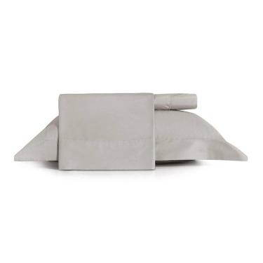 Imagem de Jogo de Cama Solteiro 3 Peças Altenburg Algodão Lux 200 Fios  Cinza Inspiração