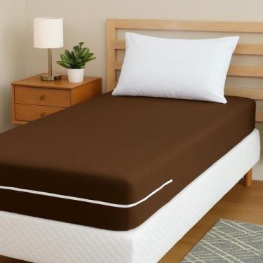 Imagem de Capa Protetora Colchão Solteiro Malha Gel Zíper Lavável e Resistente -