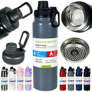 Imagem de Garrafa Térmica Inox Parede Dupla Quente ou Frio (Cinza)