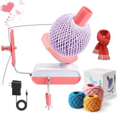 Imagem de Domigard Enrolador de fios, enrolador de bolas de fio elétrico para crochê, giratório de malha de 283 g com velocidade ajustável de tensão forte, lã giratória automática para entusiastas de tricô