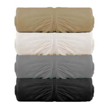 Imagem de Kit 4 Lencois Malha King com Elastico Vivaldi - Fio 30/1 Penteado - 100% Algodao (KIT 8)