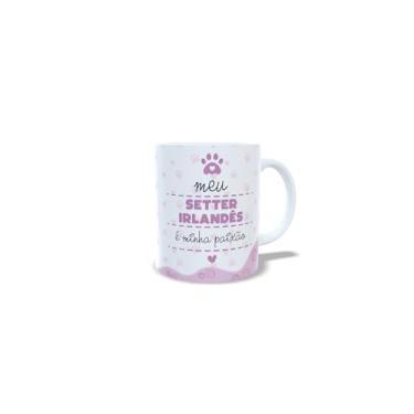Imagem de Caneca de Cerâmica Yorkshire Terrier, Design Artístico com Flores e Corações, Branca, 325ml, Presente para Amantes de Pets (13206)