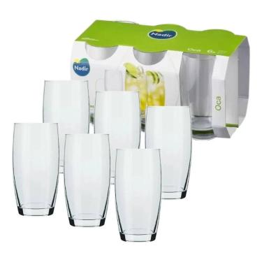 Imagem de Jogo Copo Agua E Suco Vidro Nadir Oca 400Ml - Kit 6 Pecas Co