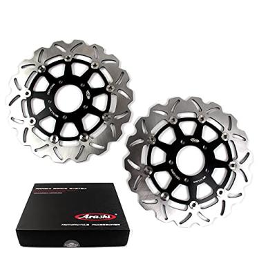 Imagem de Discos e pastilhas de freio dianteiro Arashi para Suzuki GSXR 1000 2003, acessórios de substituição de motocicleta pretos