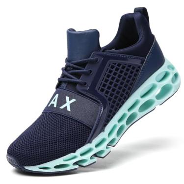 Imagem de TSlODFO Tênis de corrida feminino atlético para caminhada, G15 azul-marinho, 37