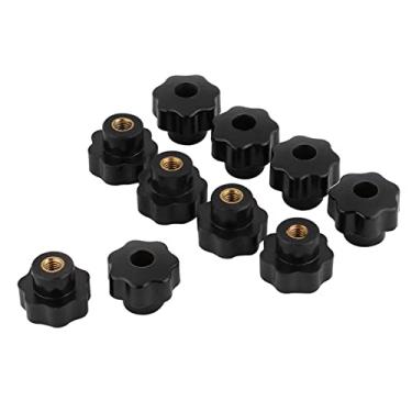 Imagem de PUNHO DE BOTÃO DE FORMA REDONDA DE PLÁSTICO Resistente M6 * 25 MÁQUINA-FERRAMENTA 10 PCS COR PRETA UNIVERSAL
